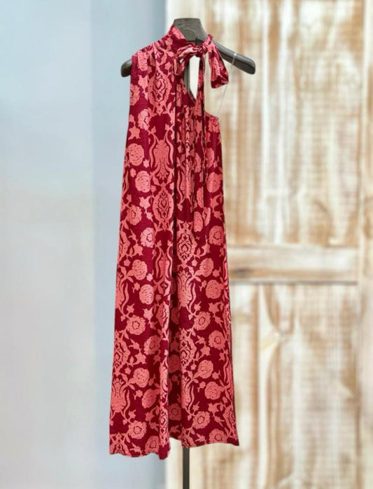 Vestido asimétrico lazo