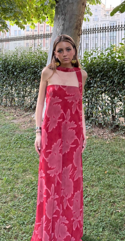 Vestido gasa flores