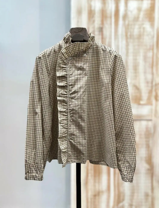 Camisa cuadros volante